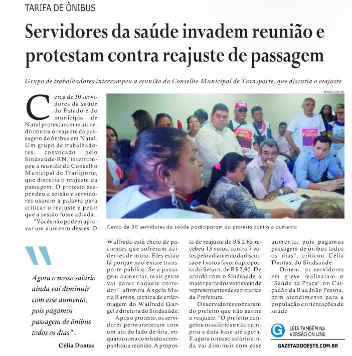 VEÍCULO: GAZETA DO OESTE