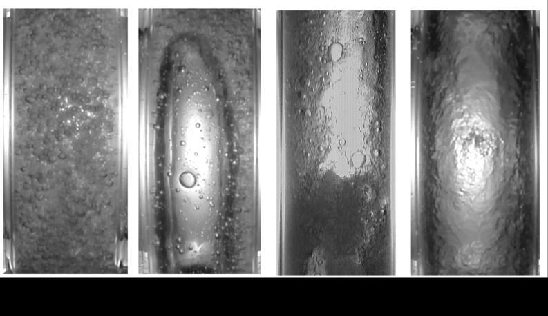 Como pode ser observado pela Figura 4.3, uma quantidade significativa de pontos experimentais, em uma ampla região da carta de fluxo do escoamento bifásico água-ar, foi coletada. Pela Figura 4.