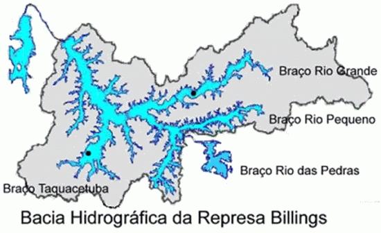 2.1 - Local de Estudo A Represa Billings localiza-se a sudeste da Região Metropolitana de São Paulo e possui espelho d água de 10.814,20 ha.