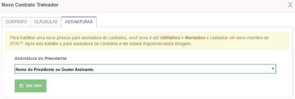 Cláusulas Nesta etapa incluiremos a cláusula extra. Clique em [Avançar] para continuar.