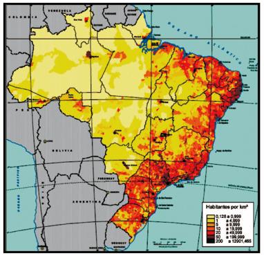 d) 450,0 km e 500,0 km; e) 600,0 km e 650,0 km 19) Observe o mapa: Assinale a alternativa que explica corretamente o tipo de mapa apresentado.