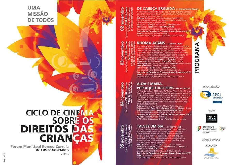 Uma iniciativa da CPCJ de Almada que conta com o apoio da Câmara Municipal de Almada e a colaboração do Plano Nacional de Cinema.