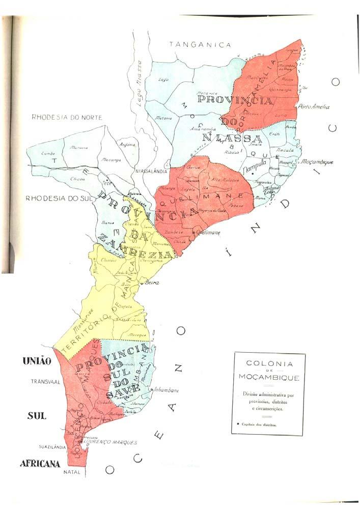 Gravura nº 1. Colónia de Moçambique: Divisão administrativa.