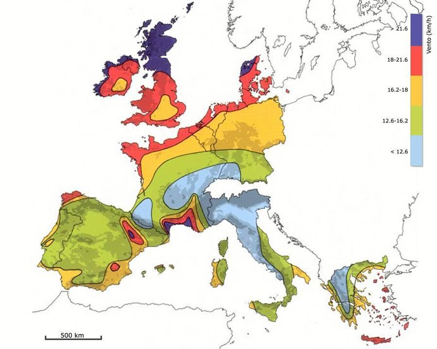 VENTO NA EUROPA O Vento na Europa é muito