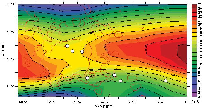 Figura 114: Componente zonal dos ventos