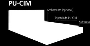 Sistemas: PU-CIM EP É um sistema argamassado levemente texturizado