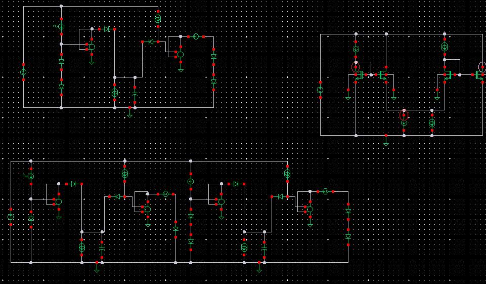 60 Figura 44: Equemático do circuito FVC completo no Cadence O circuito FVC é composto por três partes, um RMS-DC, um RMS-DC mais um integrador e um divisor.
