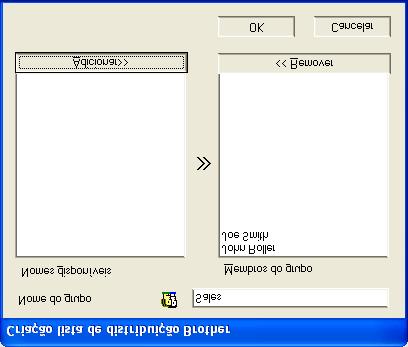 Configurar um Grupo para Distribuição Se enviar frequentemente o mesmo PC-FAX para vários Membros, pode combiná-los num Grupo.