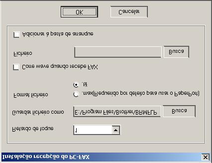 Configurar a recepção de PC-FAX (Apenas Windows 98/98SE/Me/2000 Professional e Windows NT WS 4.