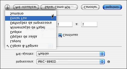 Para utilizadores de Mac OS X Pode enviar um fax directamente a partir da aplicação do Macintosh de acordo com as seguintes instruções: 1 Crie um documento numa aplicação Macintosh.