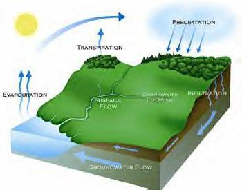 Fontes pontuais Ciclo hidrológico e Fontes de poluição Condições naturais x