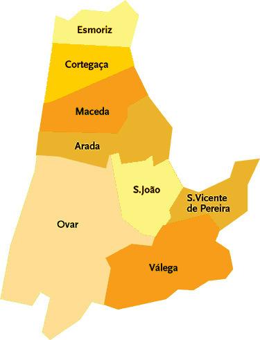 CARACTERIZAÇÃO DA USF ALPHA O concelho de Ovar possui uma extensão de 147,4 Km 2, repartida por oito freguesias, com uma população residente de 55 377 habitantes (Censos 2011) e com uma densidade