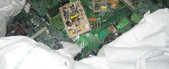 waste and components which contain asbestos cathode ray tubes