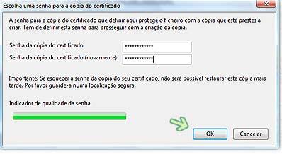 7 de 14 13-03-2011 11:56 21. Durante o processo poderá ser solicitada a criação de uma nova palavra passe para proteger o ficheiro arquivado.