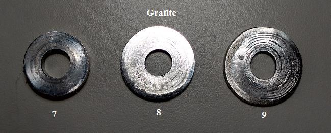 50 Figura 27 - Corpos de prova após ensaio do anel, lubrificados com grafite.
