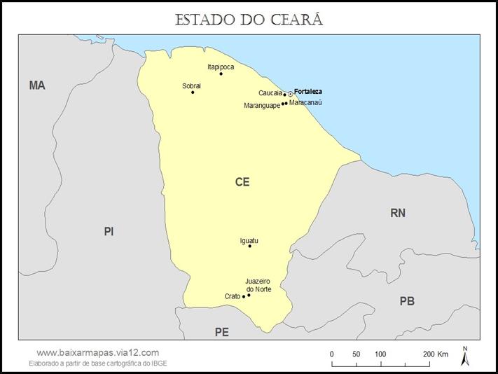 Norte e Crato, na Região Metropolitana do Cariri; Sobral, na região noroeste; Itapipoca, na região norte; Iguatu, na região centro-sul;aracati, na região do Vale do Jaguaribe; e Quixadá, na região