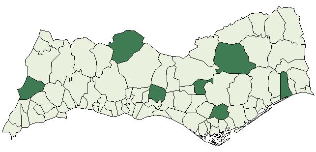 Mapa 1. Territórios de referência para o estudo dimensão requalificação urbana e formação Bordeira Área: 79,5 km 2 População Residente: 492 Densidade Pop.
