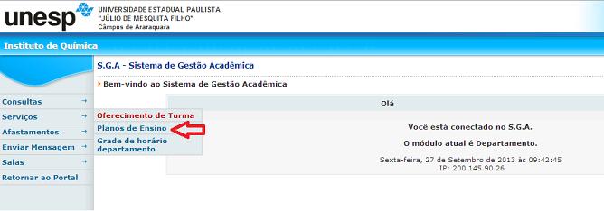 E, então, a Assessora Departamental deve cadastrar no Sistema de Gestão Acadêmica (SGA) / Módulo