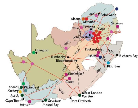 Africa do Sul África do Sul é membro do Southern African Power Pool (SAPP).