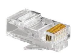 6 T568A/B BRANCO ROHS ConeCTor RJ-45 MACHO Categoria: 5e Cor padrão: