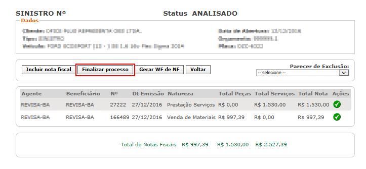 Para concluir a ação, clique no botão Incluir Imagem localizado na parte superior da tela conforme o exemplo: Depois de inserida a imagem da nota, observe que o que será