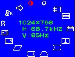 Operação do Monitor Menu na Tela (OSD) O Menu na Tela (OSD) ajusta a imagem da tela com base em suas preferências de exibição. Para acessar esse recurso, faça o seguinte: 1.