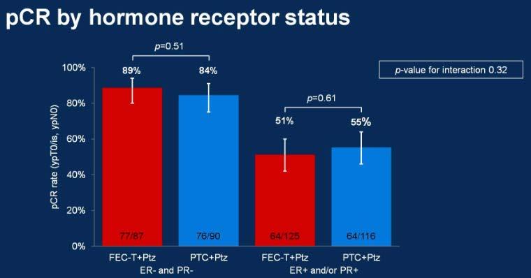 Estudo TRAIN-2 (BOOG 2012-03) Resultados: Tumores receptor hormonal nega=vos =veram significa=vamente mais pcr