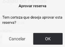 lista de reservas) para Aprovar ou Reprovar Toda