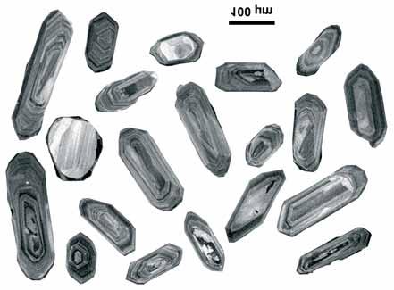 Sérgio Wilians de Oliveira Rodrigues et al. Tabela 2. Dados analíticos dos cristais de zircão do granito Patrimônio Santo Antônio (amostra SW-304).