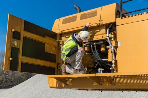 Facilidade de Manutenção Projetados para tornar a manutenção rápida e fácil Acesso Conveniente Integrado Você pode alcançar itens de manutenção de rotina, como pontos de lubrificação no nível do