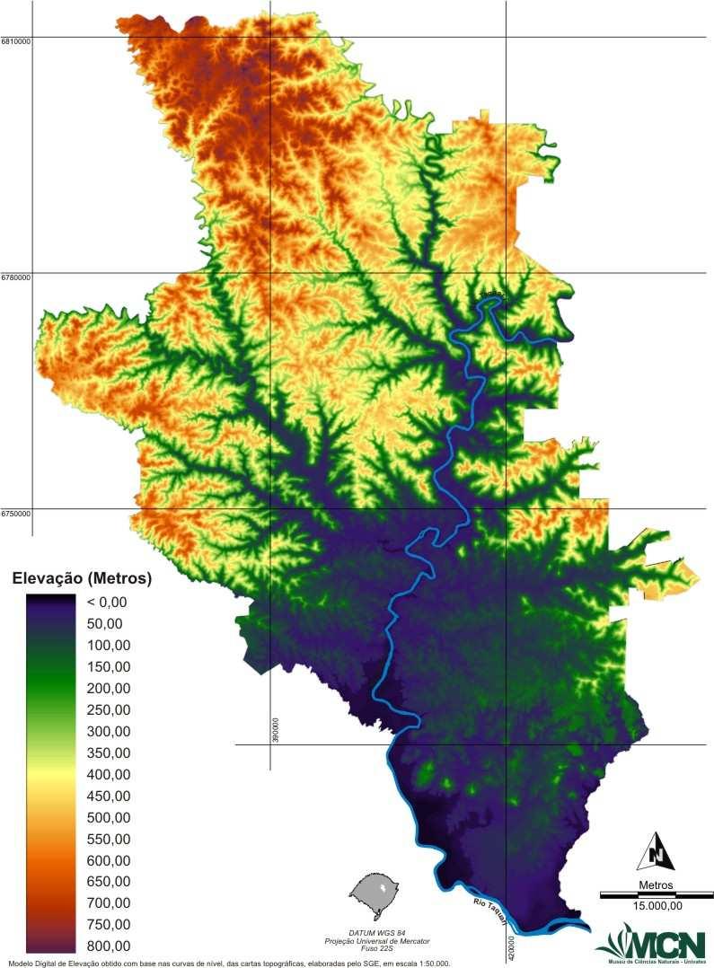 Figura 1 - Localização das estações meteorológicas, destacando o Vale do Taquari no centro. 3.