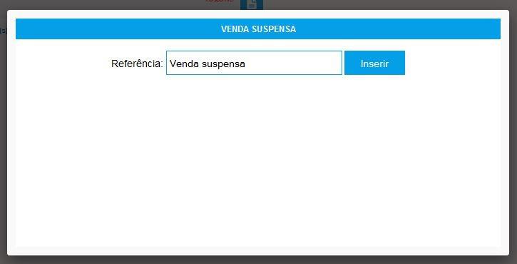 - Venda Suspensa No POS Vendas tem a possibilidade de criar uma Venda Suspensa. Ou seja, poderá criar um documento, suspender o mesmo e mais tarde finalizar.