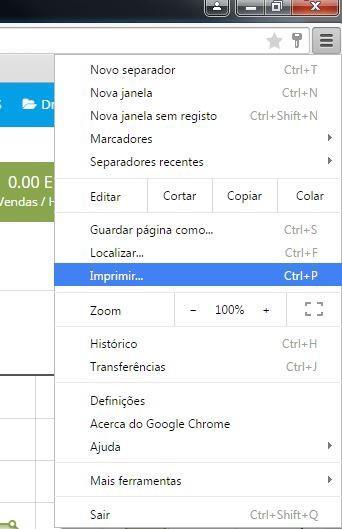 - Google Chrome No Menu Configurações (canto superior