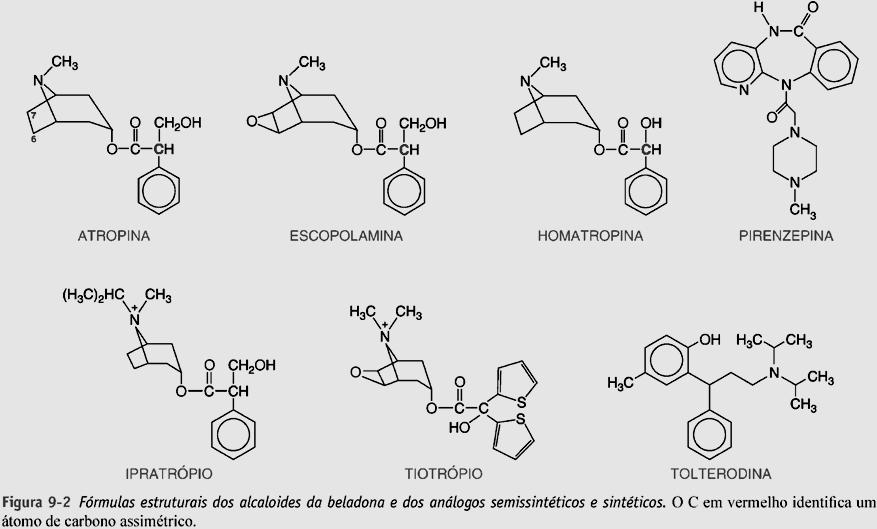 Antagonistas Muscarínicos Competitivos, reversíveis, a