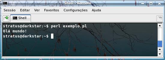 Um simples programa em Perl Arquivo: exemplo.