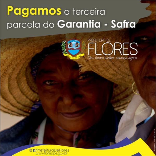 27/04/2017 PREFEITURA DE FLORES PAGA TERCEIRA PARCELA DO GARANTIA-SAFRA 2016/2017 A prefeitura de Flores de Flores pagou nesta quarta-feira (26), a terceira parcela da contribuição financeira