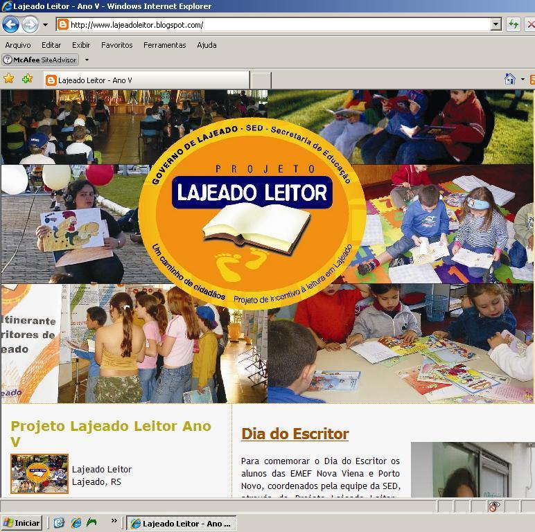 Blog do Projeto Lajeado Leitor