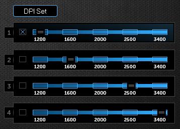 PERFIS DE DPI Existem 4 perfis de DPI à disposição. Poderá optar por entre 5 opções diferentes para cada perfil.