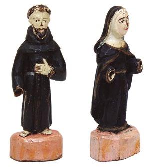 d.) : a. Saint François, 9 x 3 x 1,9 cm. b.