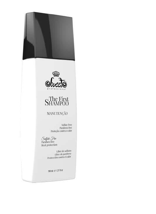 Shampoo Manutenção Livre de sulfato Nutritivo Protege das agressões do calor Shampoo The First de manutenção limpa os cabelos suavemente com sua fórmula