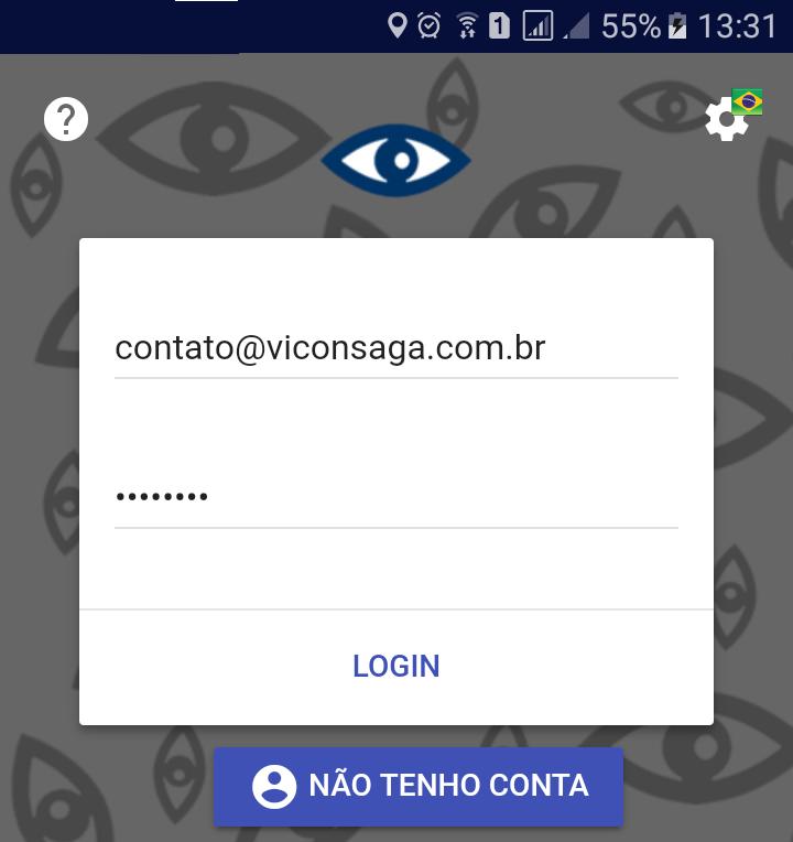 No primeiro login, o usuário deve estar conectado à Internet, para fins de autenticação e seus dados de projetos sejam baixados a partir do servidor da plataforma.