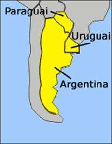 A América Platina é uma porção da América do Sul formada por três nações: Argentina, Paraguai e Uruguai.
