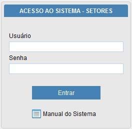 Logo após realizar o acesso ao sistema, aparecerá a página inicial, onde são mostrados os seguintes itens do MENU : Em Andamento Finalizados Novo Histórico do Aluno Relatório e Sair (após o término