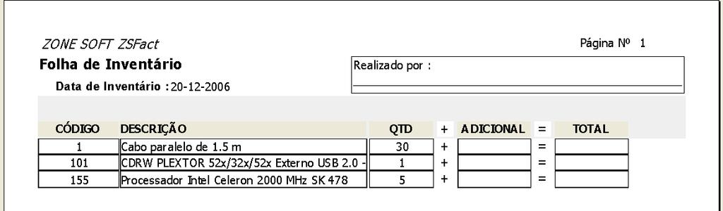 Uma vez pressionada esta opção a aplicação despoleta a janela Folha de Inventário, onde o utilizador deverá indicar a data de Inventário, e a família de produtos a que se destina a folha de