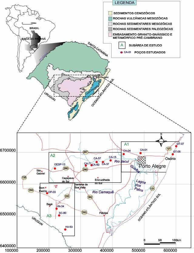 Figura 1-Mapa de localização da área estudada e