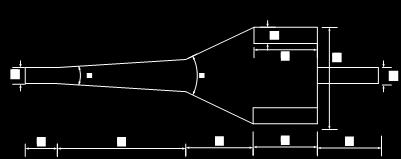 Na Tabela 1 e na Figura 1 são apresentadas as proporções geométricas utilizadas deste hidrociclone. Tabela 1. Dimensões do hidrociclone empregado neste estudo.