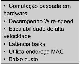 antes que o quadro possa ser encaminhado. Esse modo diminui a latência da transmissão, mas também reduz a detecção de erros.