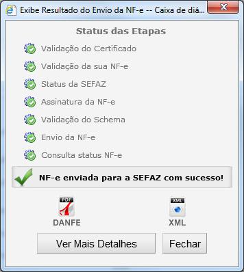 Evento de Carta de Correção (CC-e), o sistema irá abrir duas telas, uma refere-se à Tela da Integração com Applet e