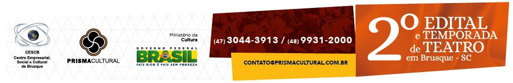 2º Brusque em Cena abre as inscrições para a sua Oficina/Montagem Ação pretende colaborar com o fomento da produção local de teatro Como parte das ações do 2º BQ(en)Cena, a PrismaCultural abre as