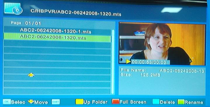 PVR files Após utilizar a função PVR, o produto irá criar uma pasta automaticamente no